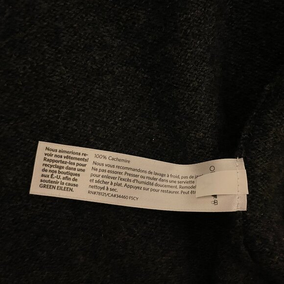 NWT New Eileen Fisher 100 Cashmere Buttery Gray Drape Front Cardigan Size PP/PS - Picture 8 of 8